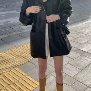 프라다 피니시 레더 자켓