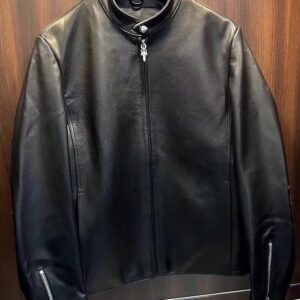 크롬하츠 하이넥 카프스킨 자켓