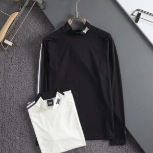 PXG [ P ] 수입 로고 프린팅 측면 라인 하이넥 셔츠