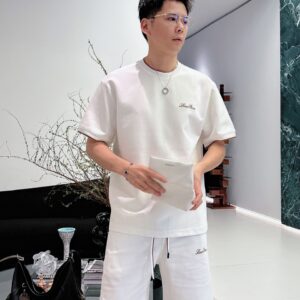 로로피아나 자수 로고 반팔 & 반바지 세트