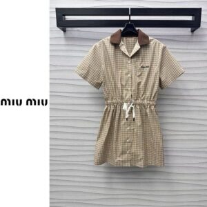 미우미우 체크 미니드레스(수입)