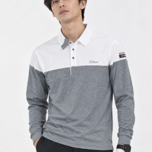 타이틀리스트 [TITLEIST] 남성 배색 긴팔 카라티
