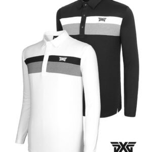 PXG 배색 긴팔 카라 기모 (고주파 로고)