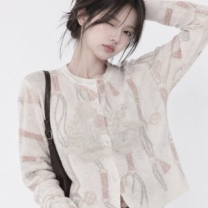브루넬로쿠치넬리 [Brunello Cucinelli] 여성 자개 버튼 슬리브 니트 탑 가디건