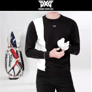 PXG 사이드 한줄배색 니트라운드