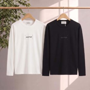 마르지엘라 [ MM6 ] 수입 리버스 로고 스티치 롱슬리브 티셔츠