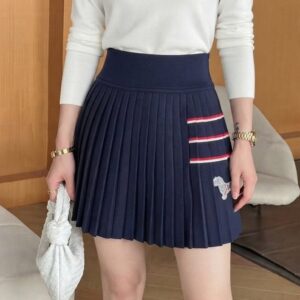 톰브라운 뉴 헥터 삼선 니트 스커트