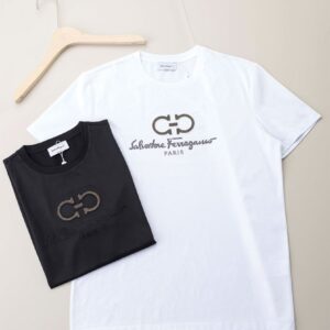 페라가모 [Ferragamo] 시그니처 간치니 로고 반팔 티셔츠