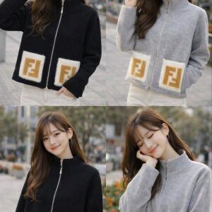팬디 여성 울 자켓 집업