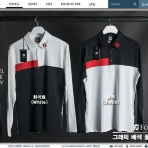 풋조이 그래픽 배색 폴로셔츠