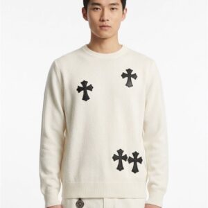 크롬하츠 [Chrome Hearts] 레더 십자가 패치 라운드 스웨터