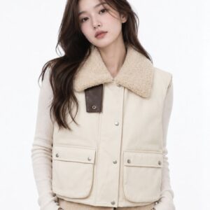 로에베 시어링 라이닝 코튼 블렌드 패딩 베스트