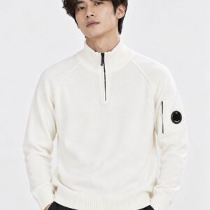 씨피컴퍼니 [C.P conpany] 남성 렌즈 반집업 스웨터