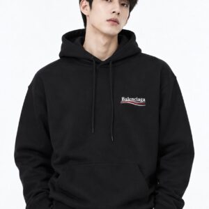 발렌시아가 [BALENCIAGA] 폴리티컬 캠페인 미디움 핏 후드 블랙