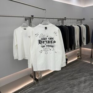 크롬하츠 2026 FW CH 크로스 멀티자수 롱슬리브